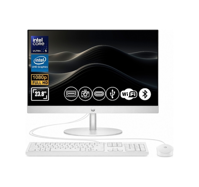 Hp Proone 240 G10 D36TKET-A1 Ultra 5-125U 8 GB 512 GB SSD 23.8" Dos AIO Masaüstü Bilgisayar