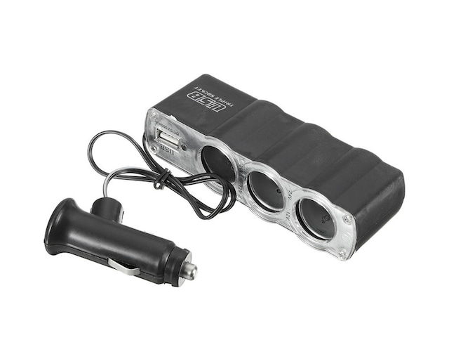 Çakmaklık Çoğaltıcı Oto Araç Kablolu 3Lü ve Usb Girişli