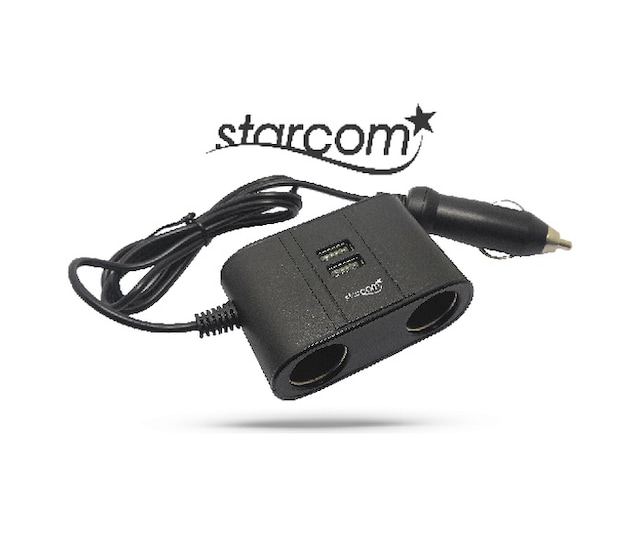 Starcom Araç Içi Şarj Çoklayıcı 2 Usb ve 2 Çakmaklık Girişi