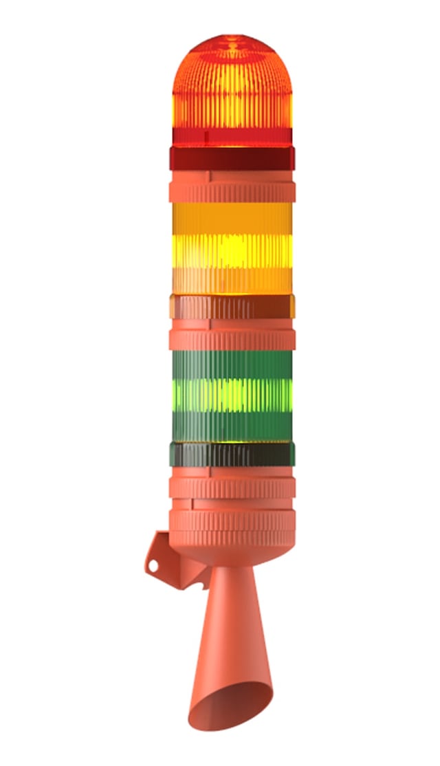 Mesan 3 Kat Yanıp Sönen Ampul 2 Ses Borulu Elektronik Siren 220vac Ms 5817.1.3.2.220vac
