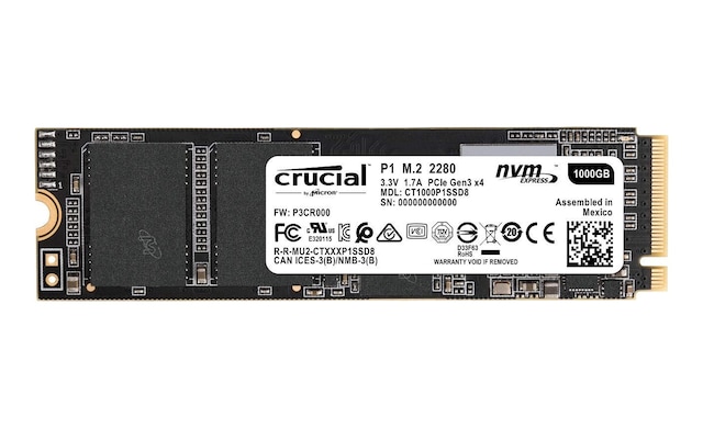 Crucial P1 1TB NVMe M.2 2280