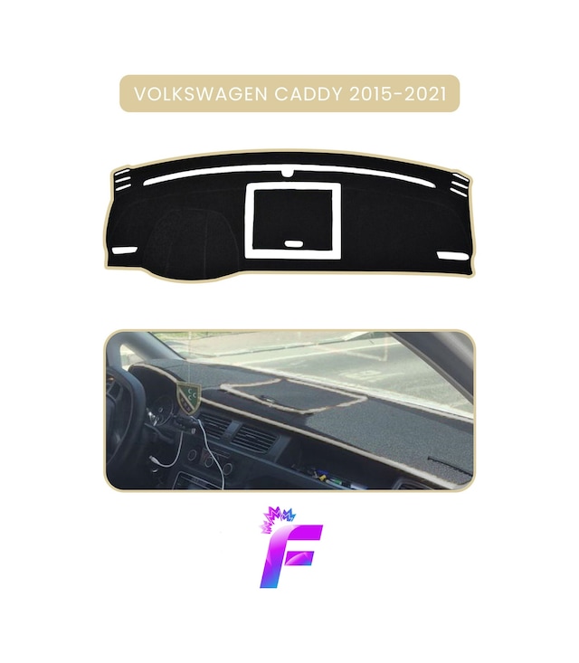 Volkswagen Caddy 2015-2021 Torpido Örtüsü Araca Özel Üretim Kolay Montaj Tam Uyum B79 Torpido Halısı