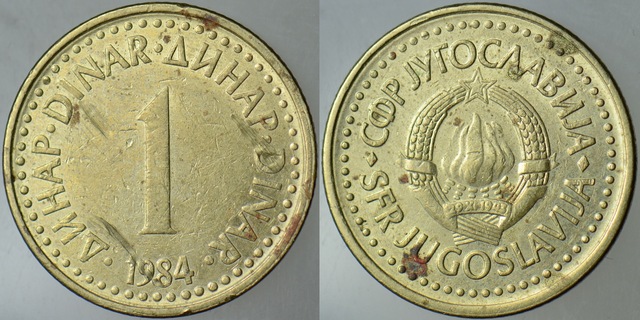 Yugoslavya 1 Dinar 1984.