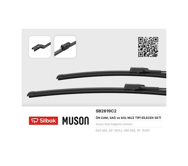 Silecek Süpürgesi 650/500mm Muz Tipi Passat 3g2 . Variant 3g5 Glblseme - 80 11/14-arteon 03/17