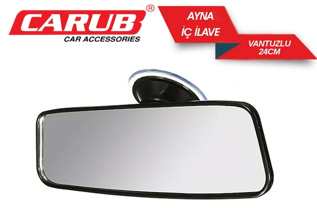 Carub Dikiz Aynası Ayna İç İlave Vantuzlu 24cm
