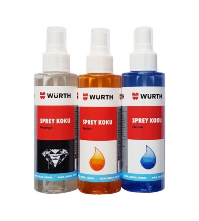 Wurth Araç Kokusu 3'lü Kavun-prestij-okyanus 150ml Turuncu