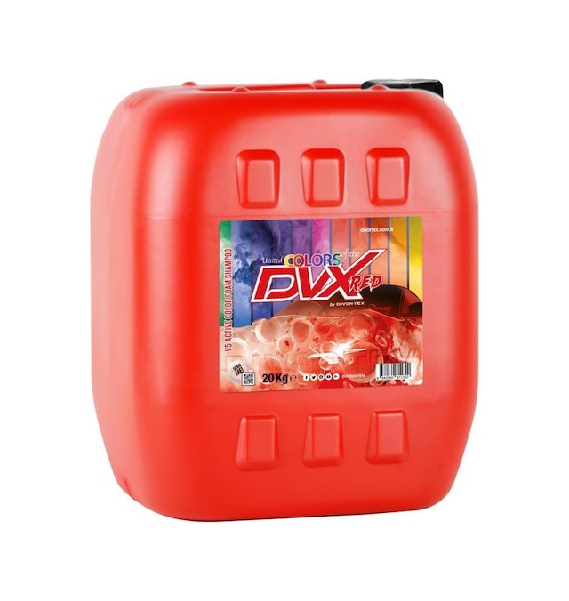 Divortex V5 Aktif Renkli Köpük Şampuan Kırmızı 20 kg