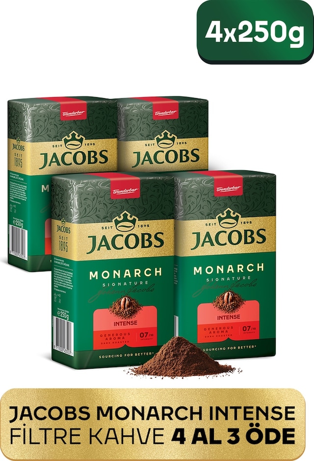 Jacobs Monarch Intense Filtre Kahve 250gr 4 Al 3 Öde Filtre