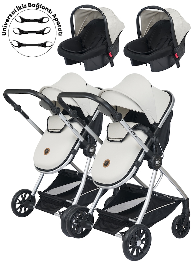 Baby Home 1010 Ayrılıp Birleşebilen Travel Sistem İkiz Bebek Arabası