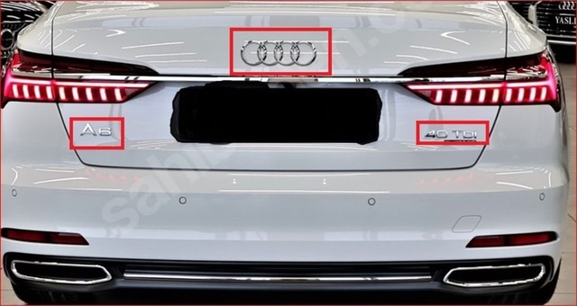 Audi A6 Ve 40 Tdı Krom Bagaj Yazısı Ve Bagaj Arması Seti 3'lü Paket