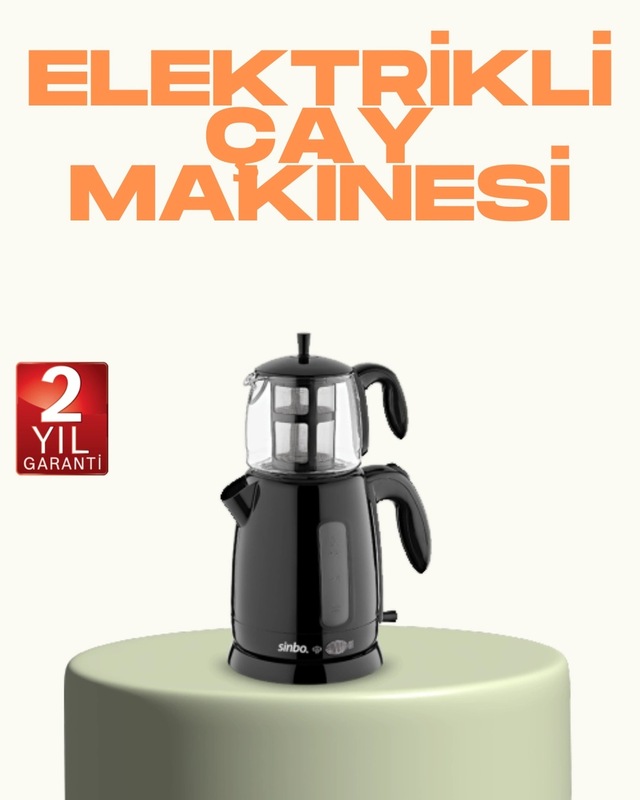 Mey İthalat Susuz Çalışma Emniyetli Sinbo Elektrikli Çay Makinesi