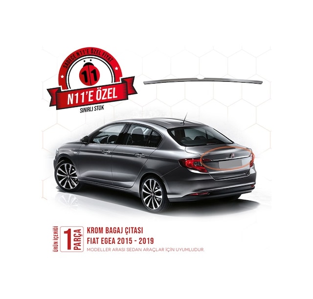 intakrom Fiat Egea Krom Bagaj Çıtası 2015 Üzeri Sd