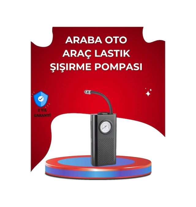 Ers Usb Şarjlı Kompakt Elektrikli Hava Kompresörü 3000 Mah