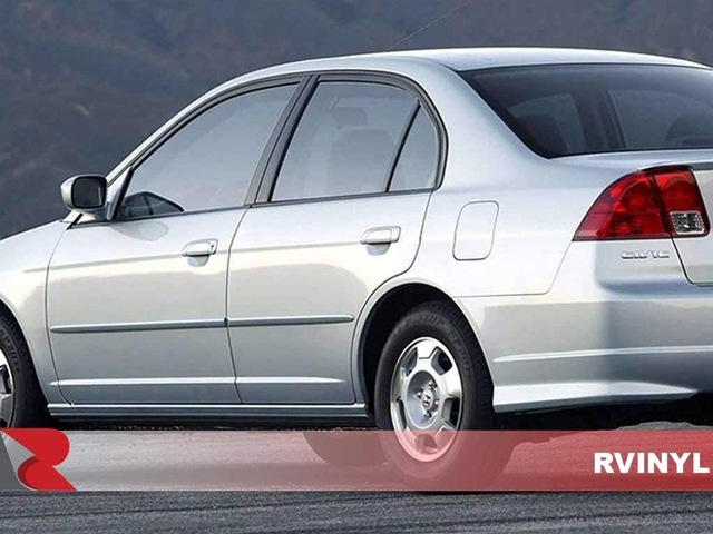 Honda Civic Krom Cam Çıtası 2001 - 2005 4 Parça Paslanmaz Çelik