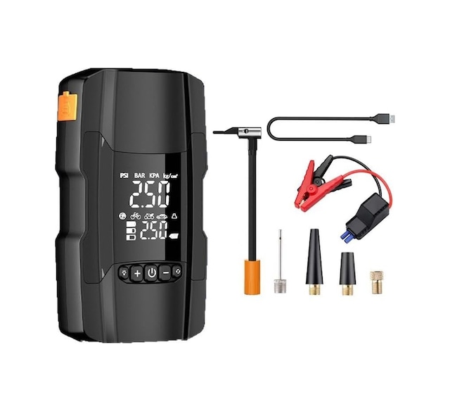 Rt-602 18000 Mah 3100a 150w Çok Fonksiyonlu Taşınabilir Araç Akü Takviye Cihazı Jump Starter Ve Dijital Hava Kom
