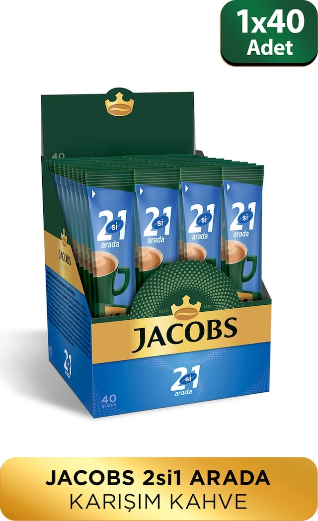 Jacobs 2'si 1 Arada Karışım Kahve 40'lı