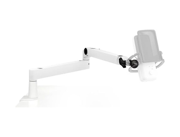 Wave Mic Arm Lp Mikrofon Kolu, Beyaz, Kablo Yönetimli, Alçak Profil