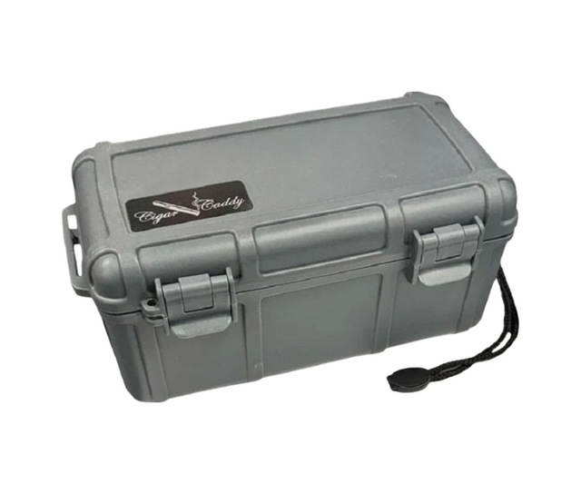 Cigar Caddy 15 Koyu Gri Travel Humidor Puro Kutusu