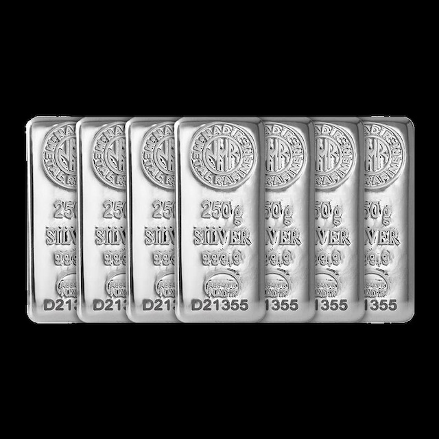 Rimagold 7 Adet Nadirgold 250 Gr Gümüş Külçe