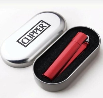 Clipper Kırmızı Renkli Metal Çakmak Renk Kırmızı