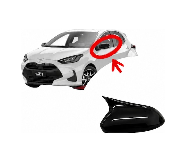 Toyota Yaris Hb 2021+ Uyumlu Yarasa Ayna Kapağı Pianoblack İthal Abs Plastik A+ Kalite