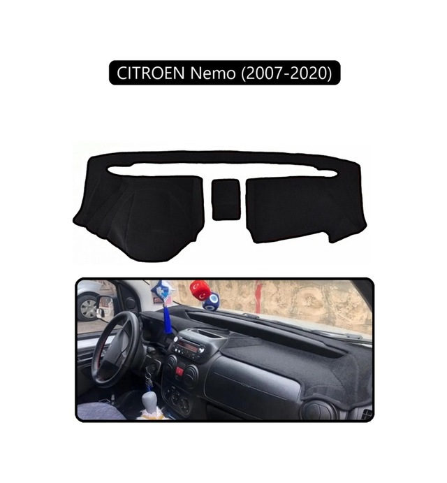 Cıtroen Nemo 2007-2020 Torpido Koruma Halısı Siyah Kenar