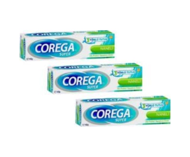 Süper Diş Protezi Yapıştırıcı Krem 40gr Naneli 3 Adet
