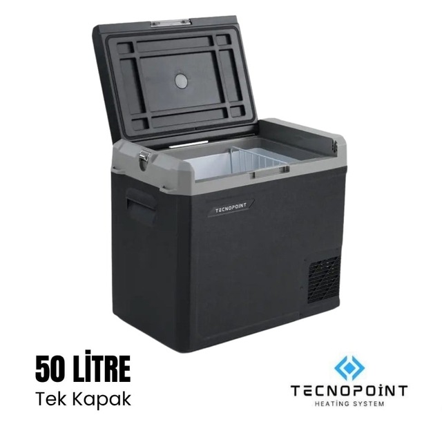 Tecnopoınt 50 Litre Tek Kapaklı Kompresörlü Araç Buzdolabı 12/24v