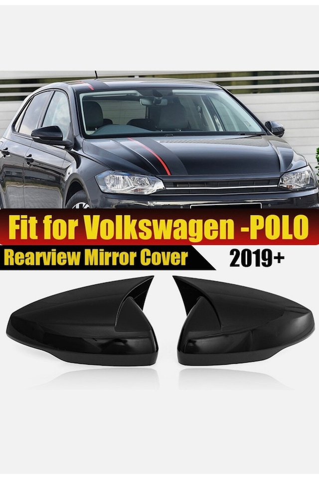 Volkswagen Polo 2019+ Yarasa Ayna Kapağı Pianoblack İthal Abs Plastik A+ Kalite