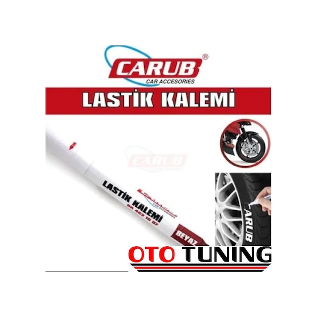 Carub Lastik Kalemi Beyaz (lastik Boya Kalemi)