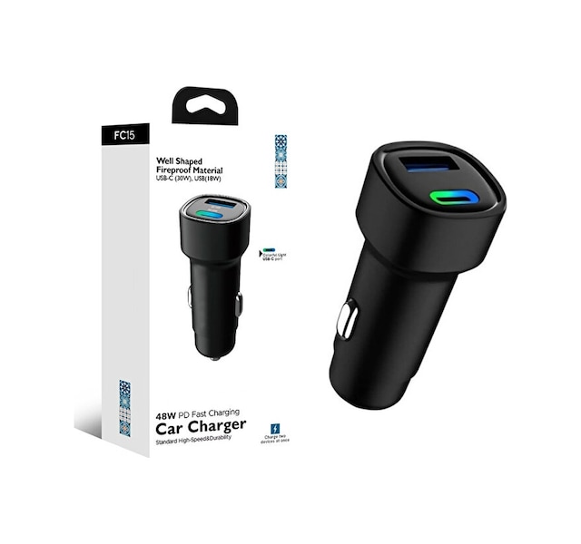 48w Pd Süper Hızlı Şarj Araç İçi Çakmaklık Şarj Aleti 1x Type-c 3