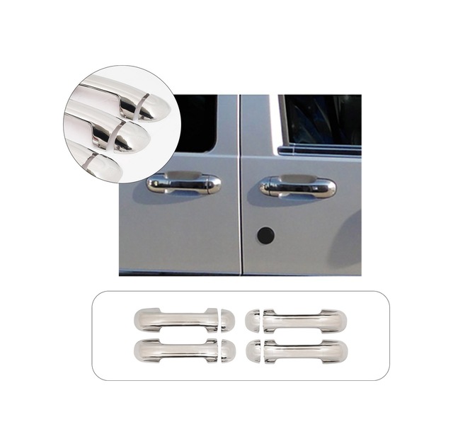 Ford Connect Uyumlu 2002-2014 Krom Kapı Kolu 4 Kapı Paslanmaz Çelik