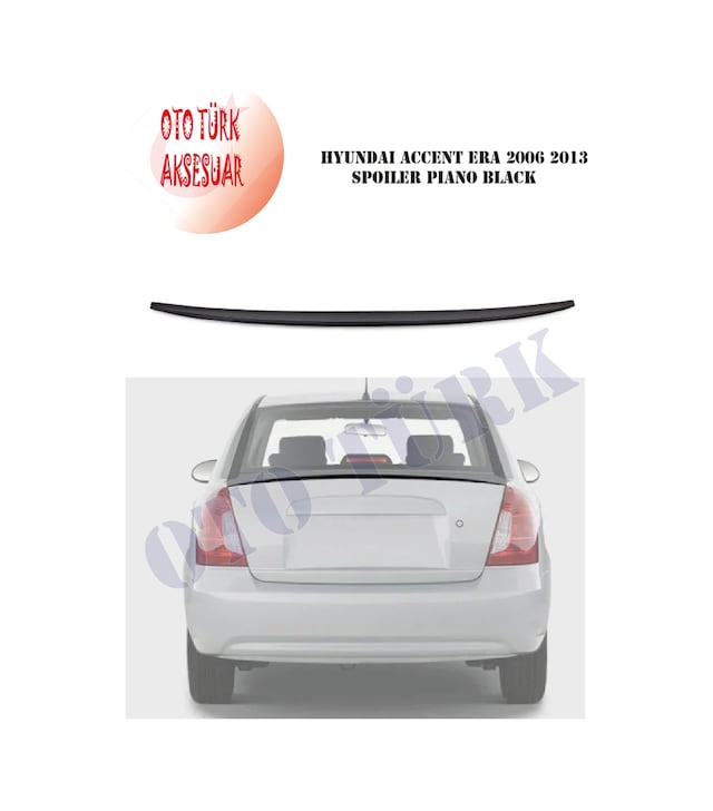 Hyundaı Accent Era 2006 2013 Spoiler Piano Black