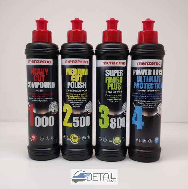 Menzerna 1000 2500 3800 Powerlock Kalın Pasta Boya Kor. Set 250ml