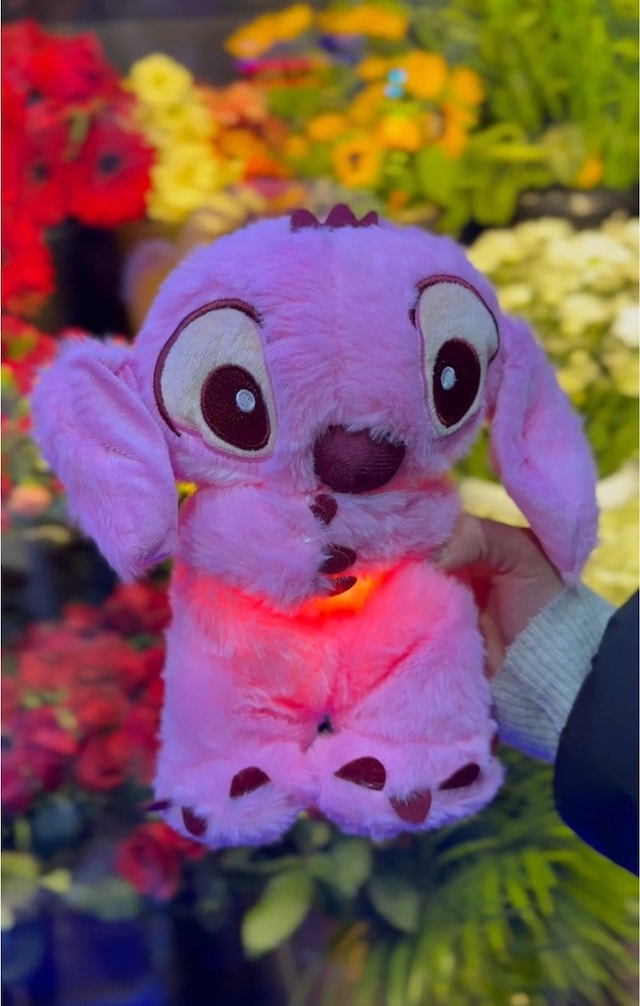 Nefes Alan Stich Uyku Arkaşı Stitch Peluş Oyuncak Kulakları Oynayan 30cm Işıklı Müzikli Çok Renkli
