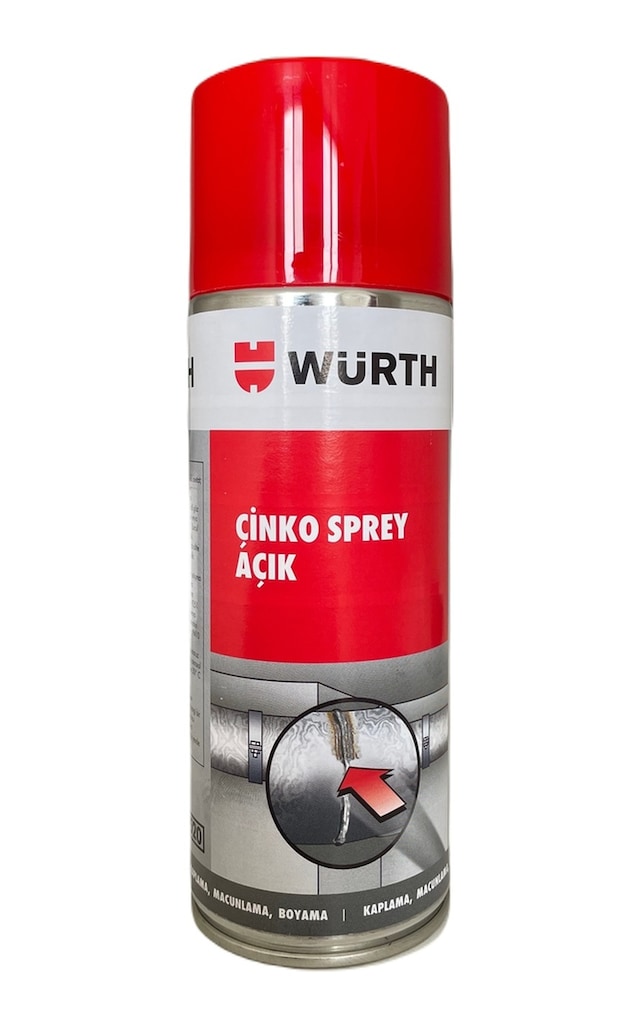 Würth Çinko Renk Sprey Boya Çinko Açık Renkli 400 Ml Germany