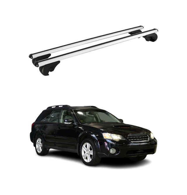 Subaru Outback Iıı 2003-2009 Arası Uyumlu Port Bagaj Taşıyıcı Ara Atkı Alüminyum Gümüş 2 Parça