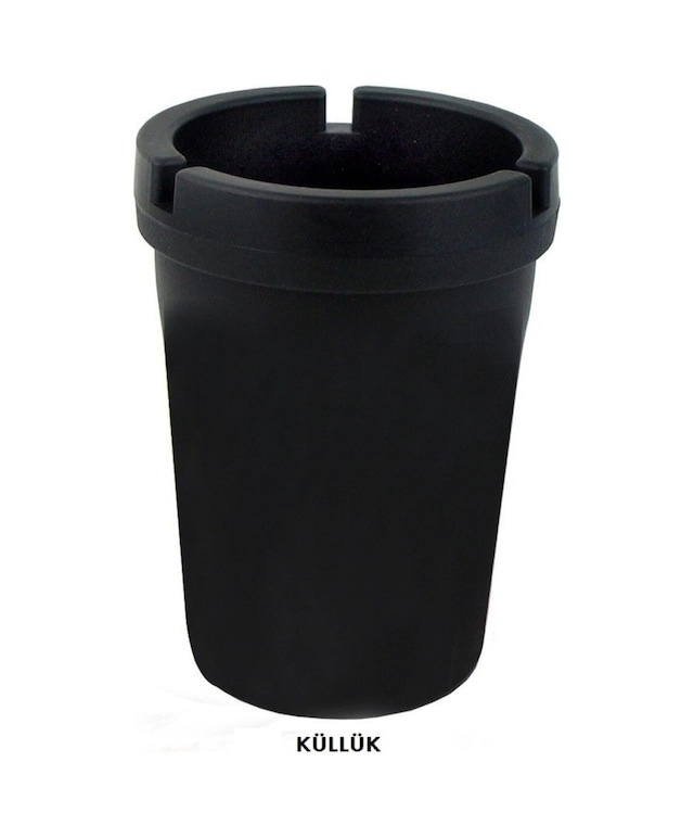 Mini Kokusuz Sert Plastik Oto Araba Küllük Siyah