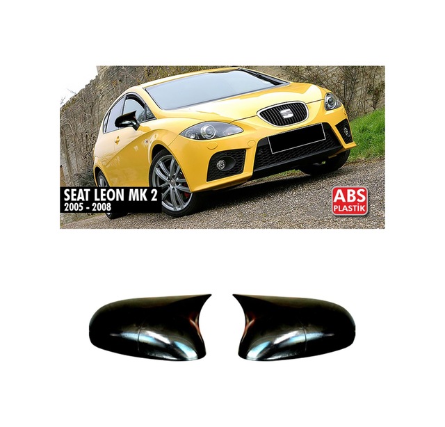 Seat Leon Mk2 2005 2006 2007 2008 Yarasa Ayna Kapağı Parlak Siyah