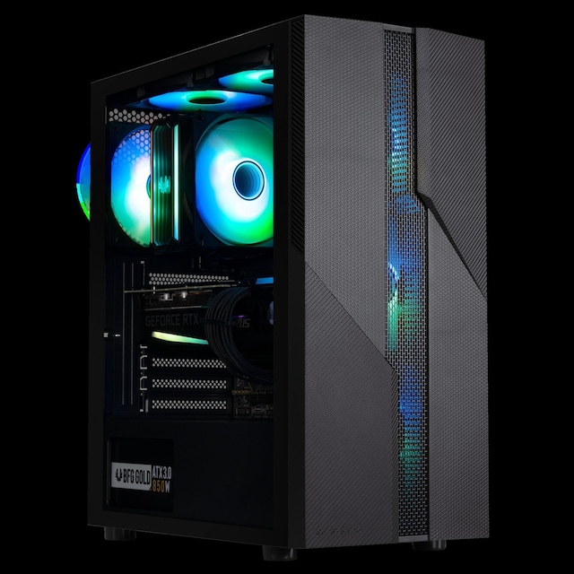 BitFenix C20 FAN - ATX 4x120mm Fans FRGB Black Tempered Glass 600W PSU
