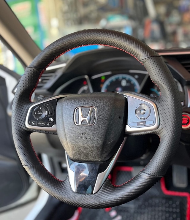 Honda Civic Fc5 Araca Özel Direksiyon Kılıfı Karbon Soft Nokta