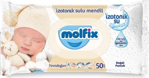 Molfix Yenidoğan Izotonik Sulu Mendil 50'Li