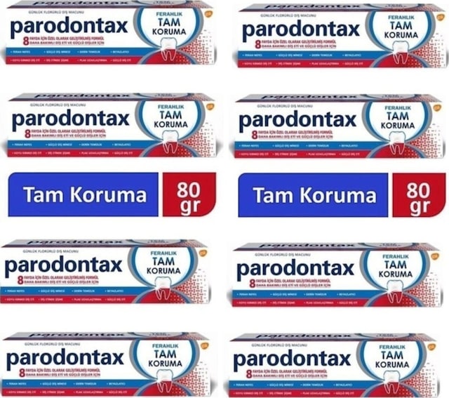 Yeni 80 Gr/50ml - 8 Adet, Ferahlık Tam Koruma Diş Macunu