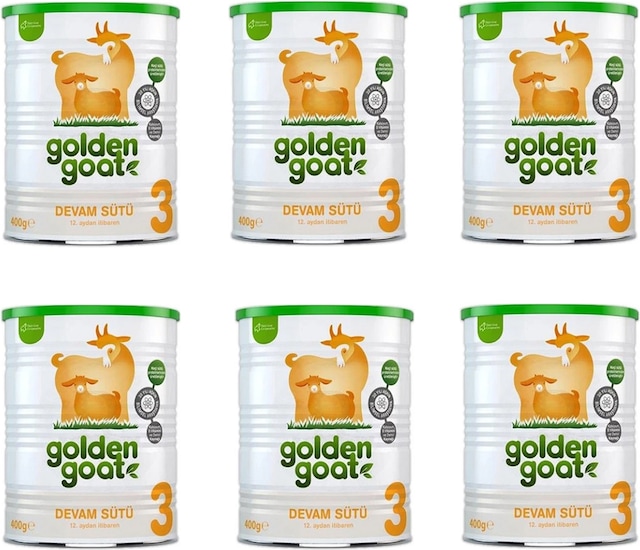 Golden Goat 3 Keçi Sütlü Devam Sütü 400 Gr 6 Adet