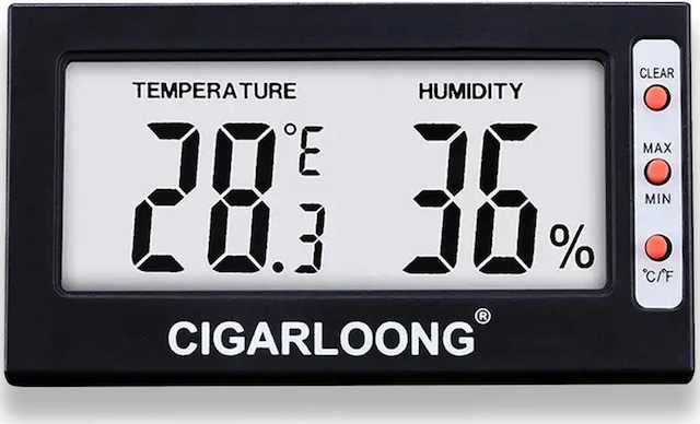 Cigarloong Dijital Higrometre Nem Isı Ölçer Diktörtgen