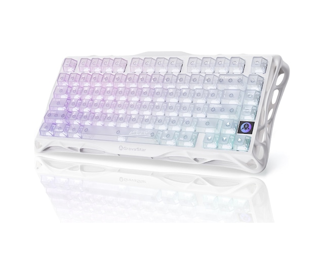 Gravastar Mercury K1 Lite Rgb Kablosuz Mekanik Gaming Klavye, İngilizce Q, Crystal Aurora