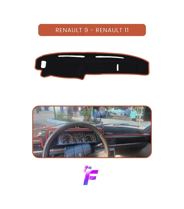 Renault 9 Uyumlu Ön Göğüs Koruma Hızlı Ve Kolay Montaj Kaymaz Tasarım Oto Aksesuar A10 Torpido Halısı