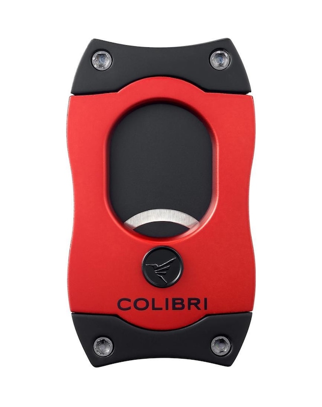 Colibri Siyah-Metalik Kırmızı S-Cut Düz Puro Kesici
