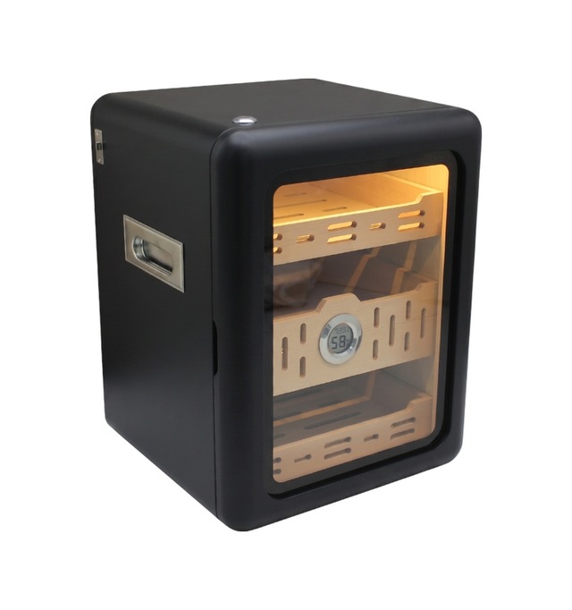 Premiumquality Las Palmas İçi Ledli Siyah Sedir Humidor Puro Kutusu 00000tr9829
