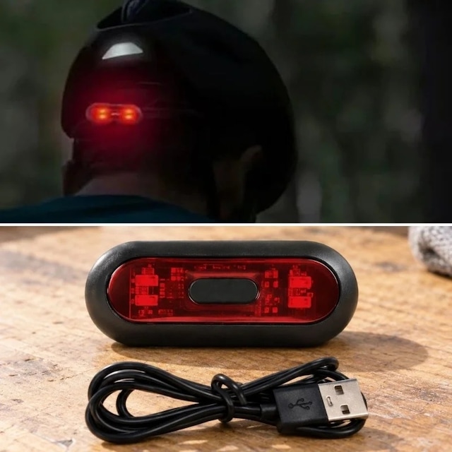 Ers Kırmızı Led Kask Flaşörü - Usb Şarjlı - Kask Aydınlatma Işığı